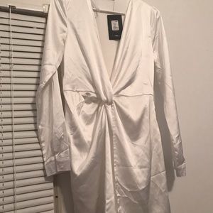 White sugar free dress from fashion nova